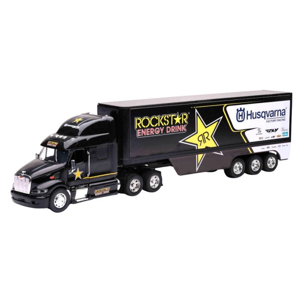 New-Ray® - 1:32 Scale Rockstar Husqvarna Racing Transporter Rig Truck