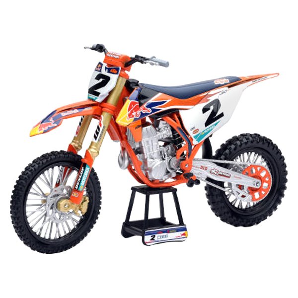 New-Ray® - 1:10 Scale Red Bull KTM Cooper Webb #2 With #1 Sticker Plate