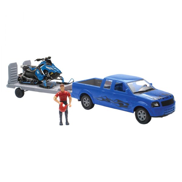 New-Ray® - 1:18 Scale Pick Up Truck with Polaris Switchback Snowmobile Set