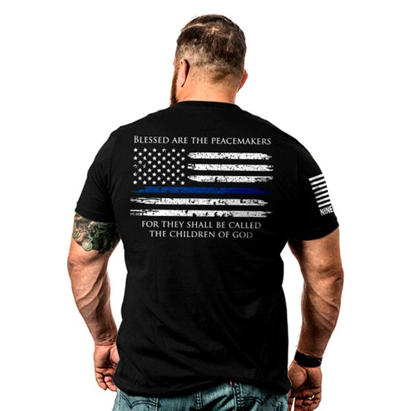 Thin Blue Line Men's - Short Sleeve Classic - Black, Medium