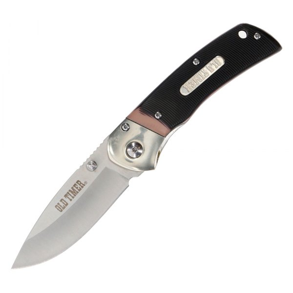 Old Timer® - 3" Drop Point Black Handle Folding Knife