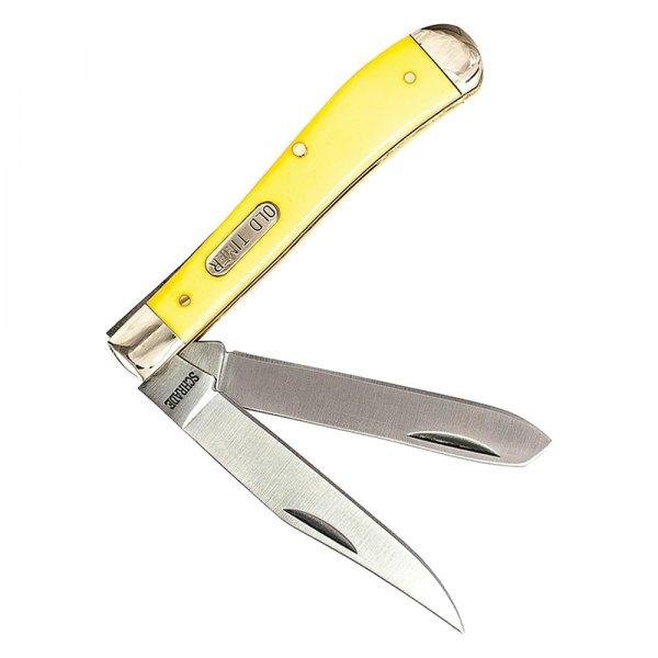 Old Timer® - Gunstock Trapper 2-Blade Clip Point Yellow Folding Multiknife
