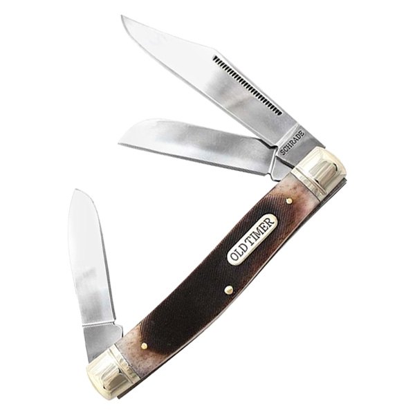 Old Timer® - Genuine Bone Senior 2.96" Wharncliffe/Clip Point Folding Multiknife