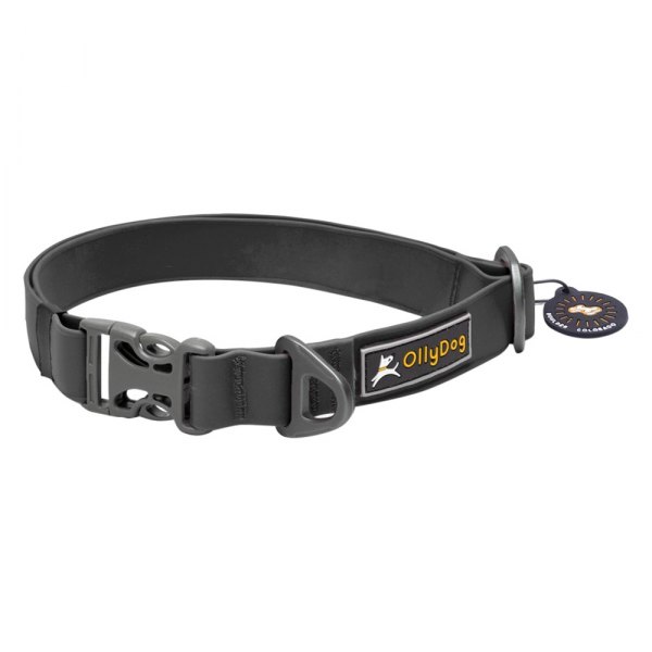 Olly Dog® - Tilden 8.5" to 13" x 0.75 Black Waterproof Dog Collar
