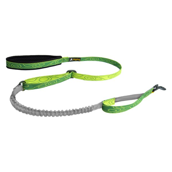 Olly Dog® - Flagstaff 46" to 60" Sage Bark Polyester Training Snap Dog Leash with Elastic Bungee