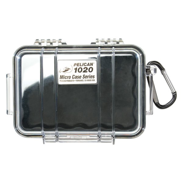 Pelican® - 1020 Micro™ Black/Clear Hard Case for Memory Cards