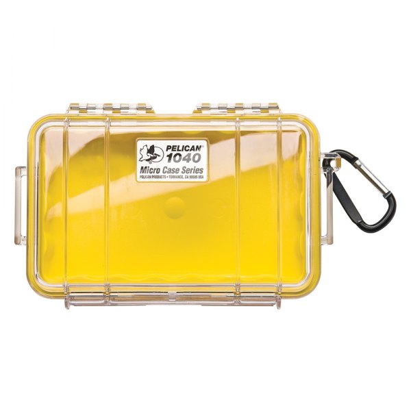 Pelican® - 1040 Micro™ Yellow/Clear Hard Case for Memory Cards