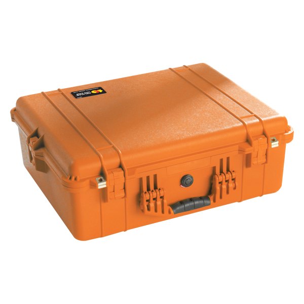 Pelican® - 1600™ 24.39" x 19.36" x 8.79" Orange Hard Case with Padded Dividers