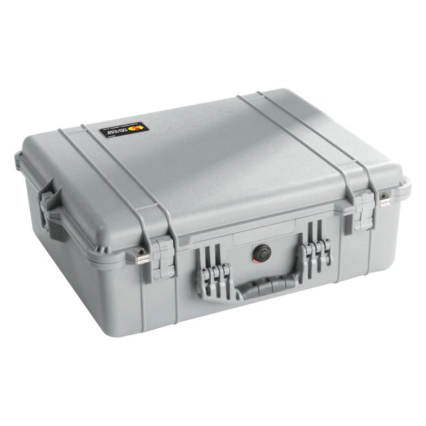 Pelican® - 1600™ 24.39" x 19.36" x 8.79" Silver Hard Case with Padded Dividers