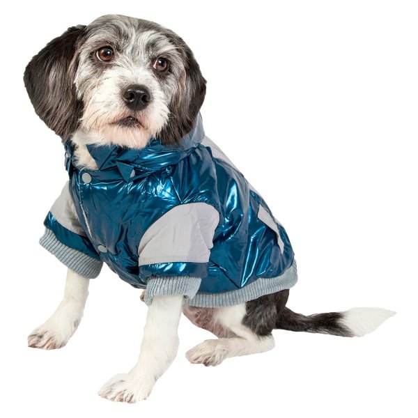 Pet Life® - Vintage Aspen X-Small Blue 3M Insulated Sporty Ski Dog Jacket with Removable Hood