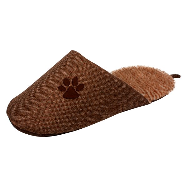 Pet Life® - Slip-On Fashion Designer Polar Fleece Animated Slipper Medium Brown Shoes Dog Bed (28.5"L x 13.1"W x 13.5"H)