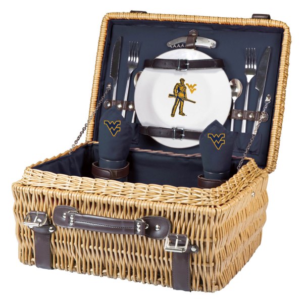 Picnic Time® - Champion West Virginia Mountaineers Navy Picnic Basket