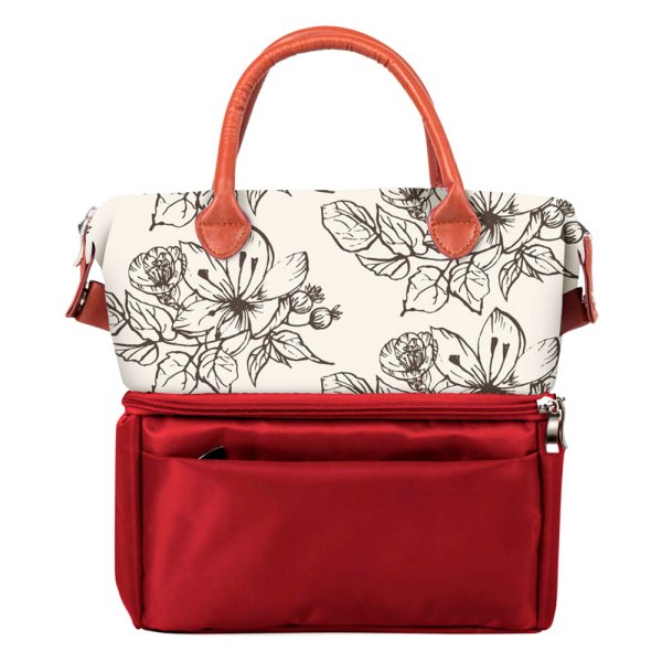 Picnic Time® - Urban Floral & Maroon Lunch Picnic Tote