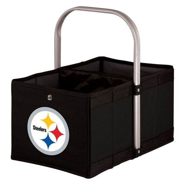 Picnic Time® - Urban 15.8" x 9.5" x 8.5" Pittsburgh Steelers Black Basket Collapsible Tote