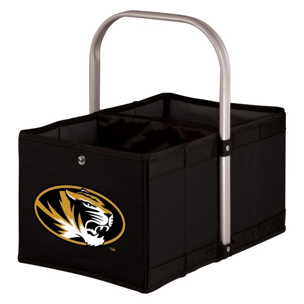 Picnic Time® - Urban 15.8" x 9.5" x 8.5" Mizzou Tigers Black Basket Collapsible Tote