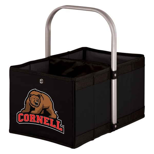 Picnic Time® - Urban 15.8" x 9.5" x 8.5" Cornell Big Red Black Basket Collapsible Tote
