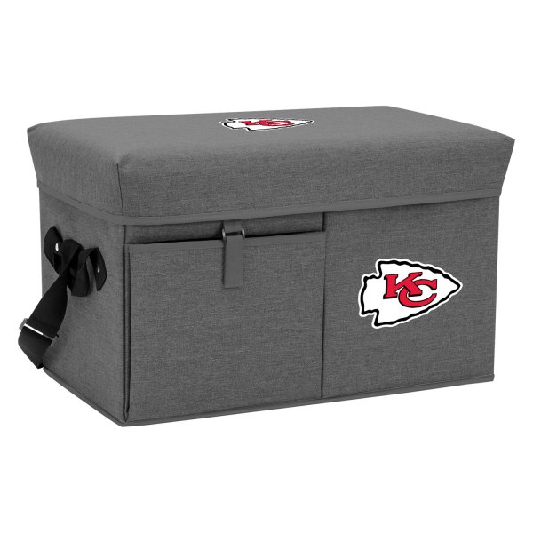 Picnic Time® - Ottoman NFL Kansas City Chiefs 24-Can Gray Soft Cooler with Seat