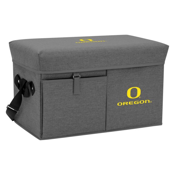 Picnic Time® - Ottoman NCAA Oregon Ducks 24-Can Gray Soft Cooler with Seat