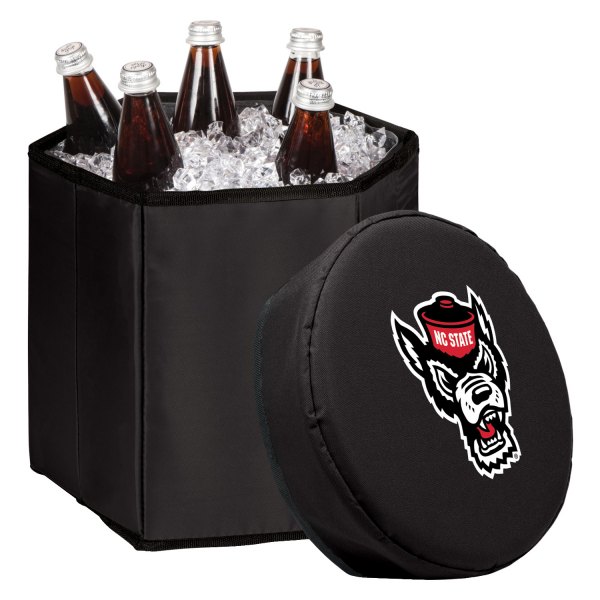 Picnic Time® - Bongo NCAA NC State Wolfpack 12 qt Black Soft Cooler with Seat