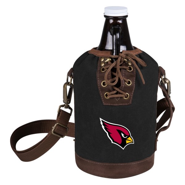 Picnic Time® - Arizona Cardinals Black with Brown Insulated Growler Tote