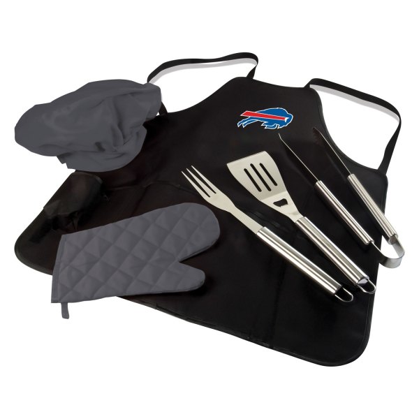 Picnic Time® - Tote Pro™ BBQ Apron with 3-Piece BBQ Tool Set
