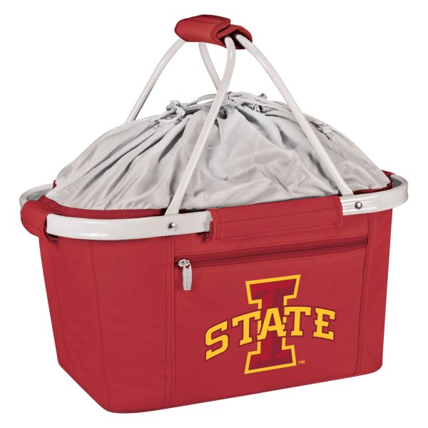 Picnic Time® - Metro Iowa State Cyclones Red Picnic Basket Collapsible Cooler Tote