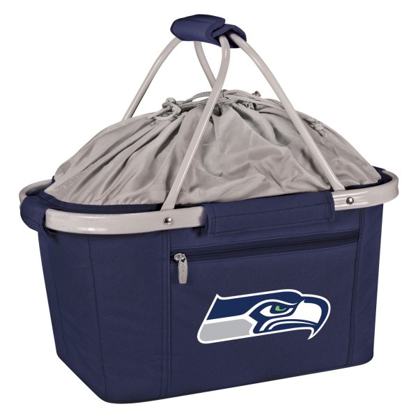 Picnic Time® - Metro Seattle Seahawks Navy Picnic Basket Collapsible Cooler Tote