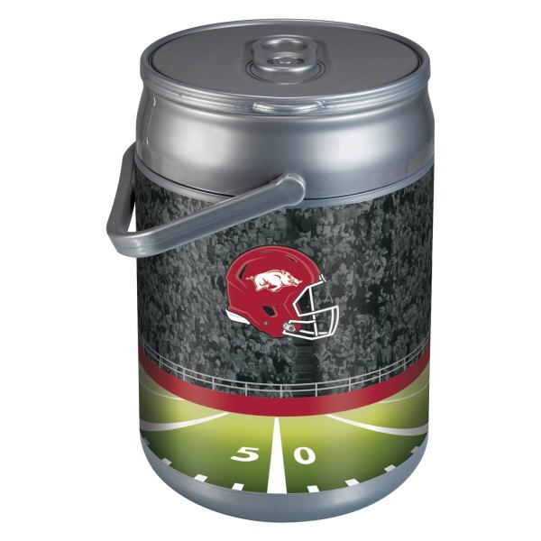 Picnic Time® - NCAA Arkansas Razorbacks 10-Can Silver Football Can Cooler