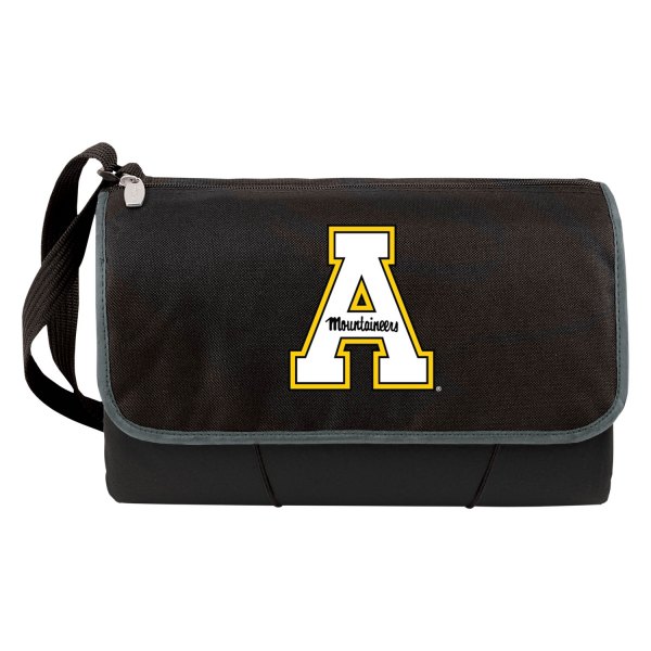 Picnic Time® - 59" x 51" App State Mountaineers Black Picnic Blanket Tote