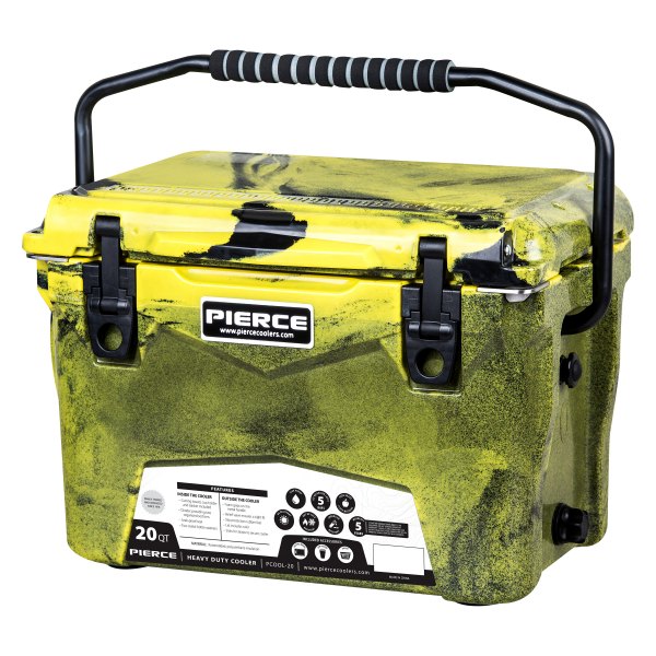 Pierce® - 20 qt Yellow Camo Hard Cooler
