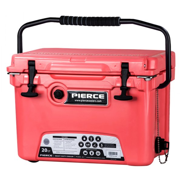 Pierce® - 20 qt Coral Hard Cooler