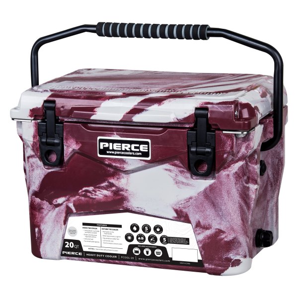 Pierce® - 20 qt Maroon Camo Hard Cooler