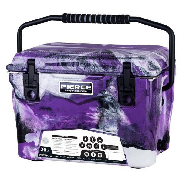 Pierce® - 20 qt Purple Camo Hard Cooler