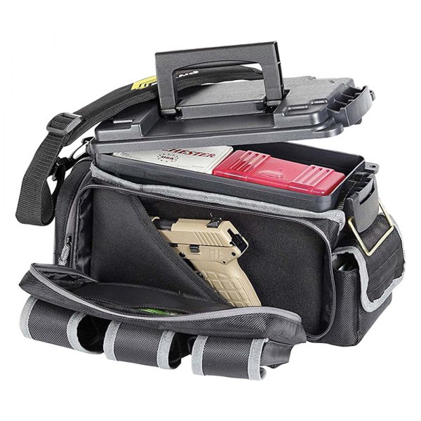 Plano® - X2™ 14" x 6.75" x 7.5" Gray/Black ABS Plastic Hard Range Bag with Ammo Can