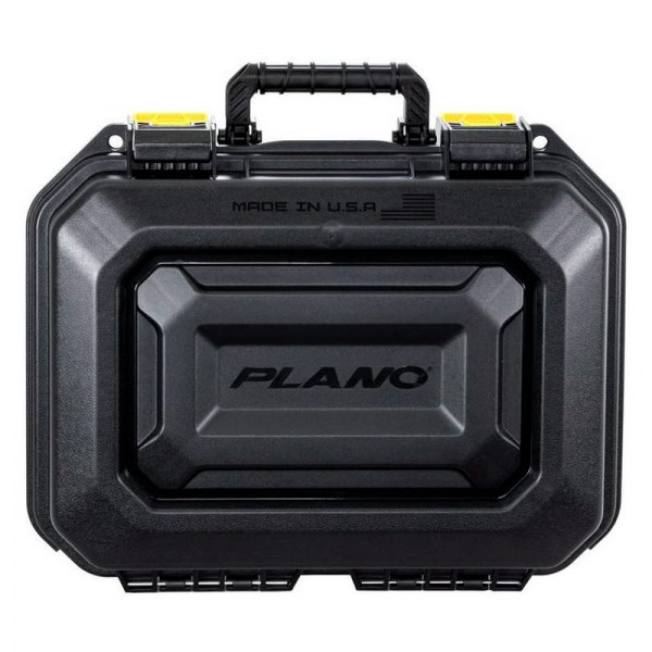 Plano® - AW2™ Waterproof 15.4" x 12" x 5.4" Black/Yellow Plastic Double Pistol Hard Case