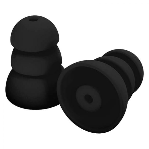 Plugfones® - Comfortiered™ Black Silicone Plugs