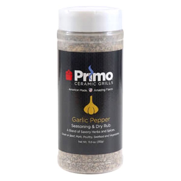 Primo Grills® - 11 Oz Garlic Pepper Dry Rub and Seasoning by John Henry