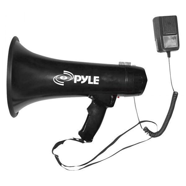 Pyle® - 40 W Black Megaphone Bullhorn with Aux (3.5mm) Input