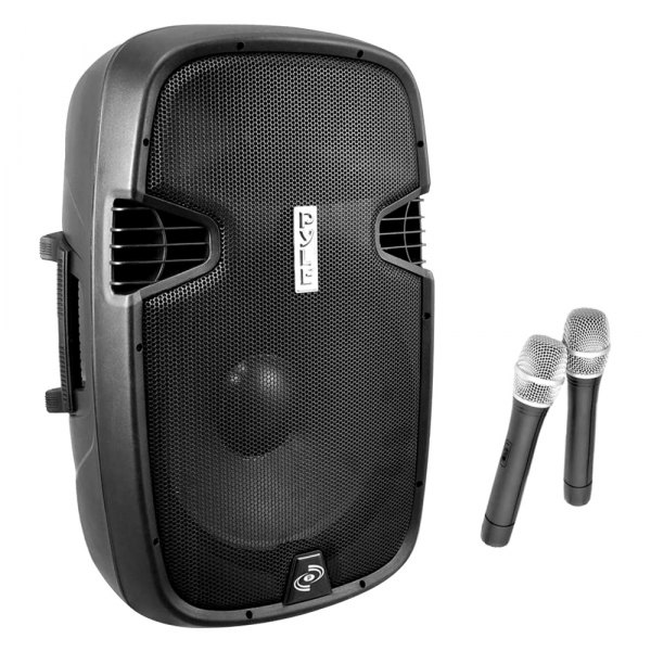 Pyle® - Black Hi-Power Portable PA Loudspeaker Speaker System with Built-in Rechargeable Battery