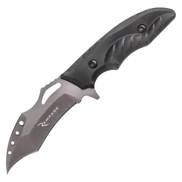 Rampage® - Recovery Utility Recurved Fixed Knife with Sheath