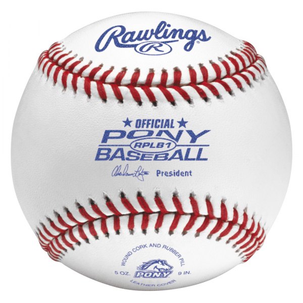Rawlings® - Official Pony League™ RPLB1 Competition Grade White Baseball
