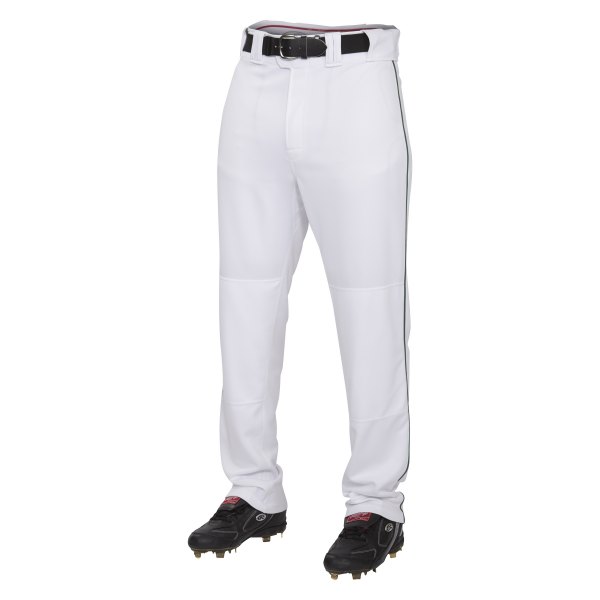 Rawlings® - Adult Semi-Relaxed Piped Medium White/Dark Green Baseball Pants