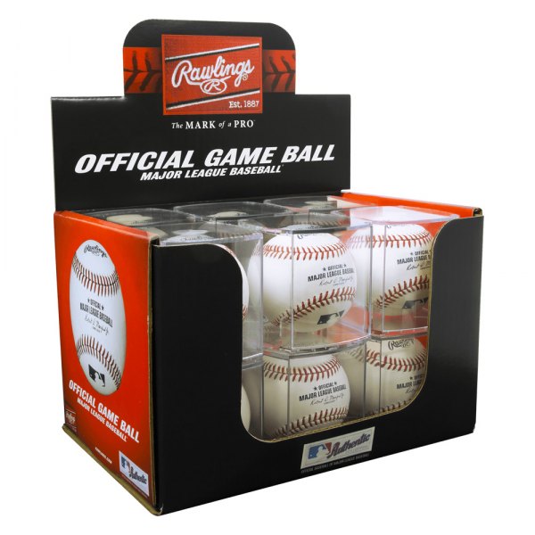 Rawlings® - MLB White Baseball in Display Cube