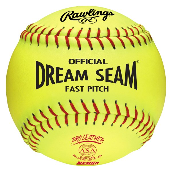 Rawlings® - Dream Seam Yellow Leather Fastpitch 12" Softballs