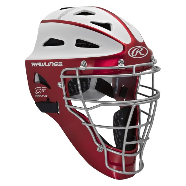 Rawlings® - Velo™ Adult Softball 7-1/8" - 7-3/4" Scarlet Catcher's Helmet