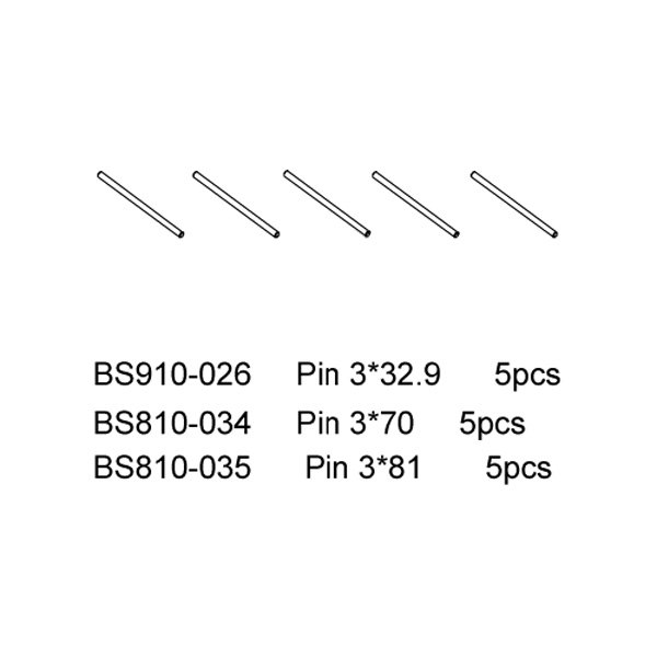 Redcat® - 3 x 32.9 mm Pins