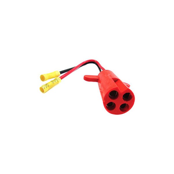 Rig Rite® - V-Groove 12/24 V 10 AWG 2-Wire Red Trolling Motor Charger Plug with Butt Connector