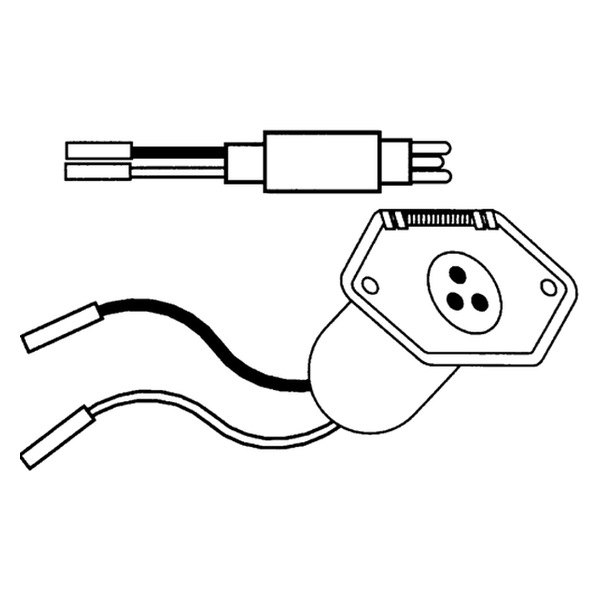 Rig Rite® - 12/24 V 10 AWG 3-Wire Trolling Motor Male Plug