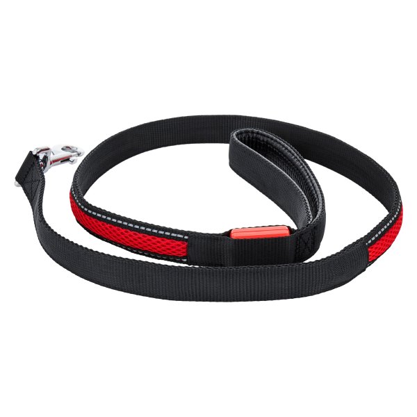Rixxu™ - Luminous Decoration Red Nylon Mesh/Plush Reflective Standard Snap Dog Leash with Night Safety