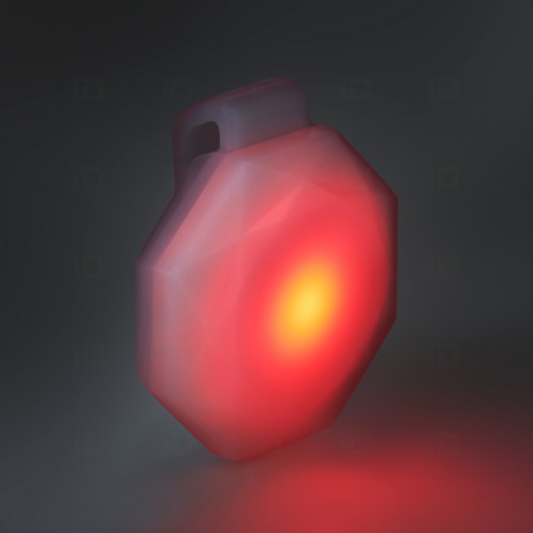 Rixxu™ - Diamond Design Red Plastic Dog Leash Safety Light